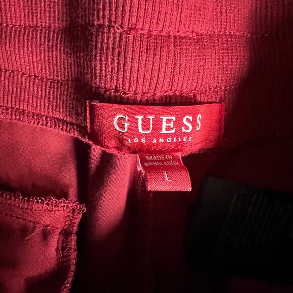GUESS Los Angeles Jogger Sweatpants Men’s Large Red Logo Track Pants - Picture 4 of 6